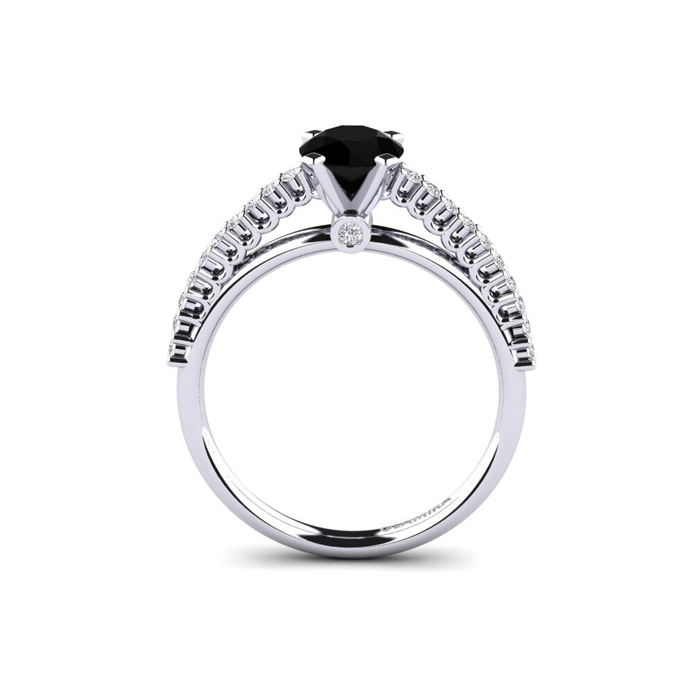 Black Onyx Engagement Ring Clarette