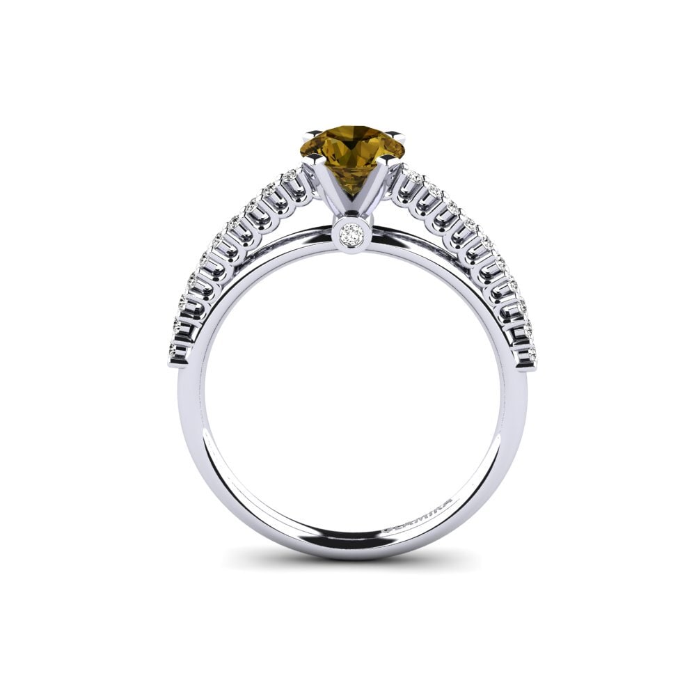 Circón Marrón Anillo de compromiso Clarette