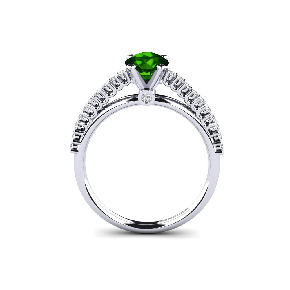 Green Tourmaline Engagement Ring Clarette