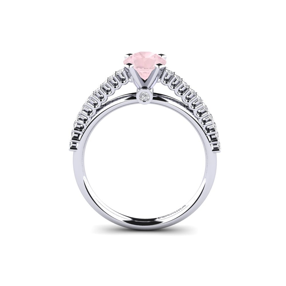 Rose Quartz Engagement Ring Clarette