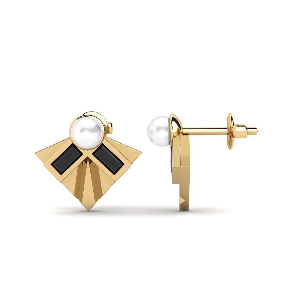 Onyx Noir Boucle d'oreille femme Clarify