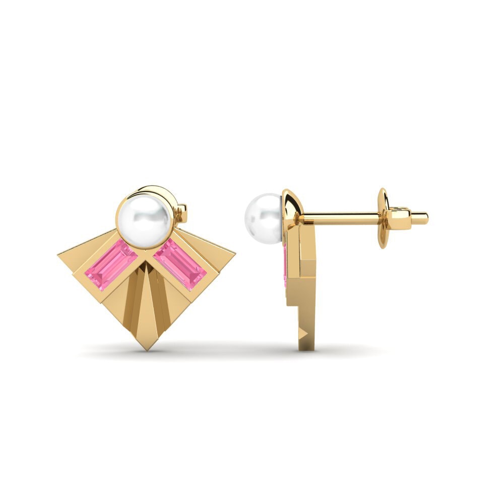 Saphir Rose Boucle d'oreille femme Clarify