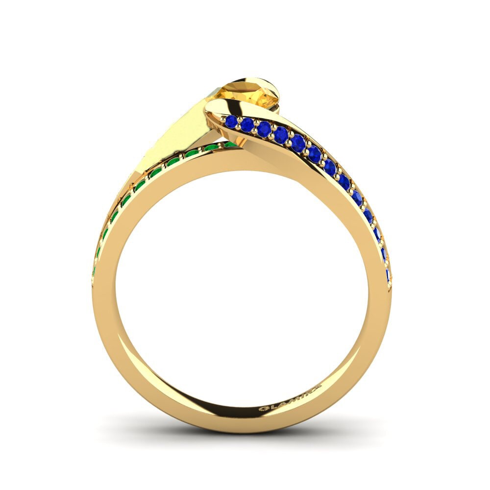 14ct Yellow Gold Citrine Engagement Ring Clariss