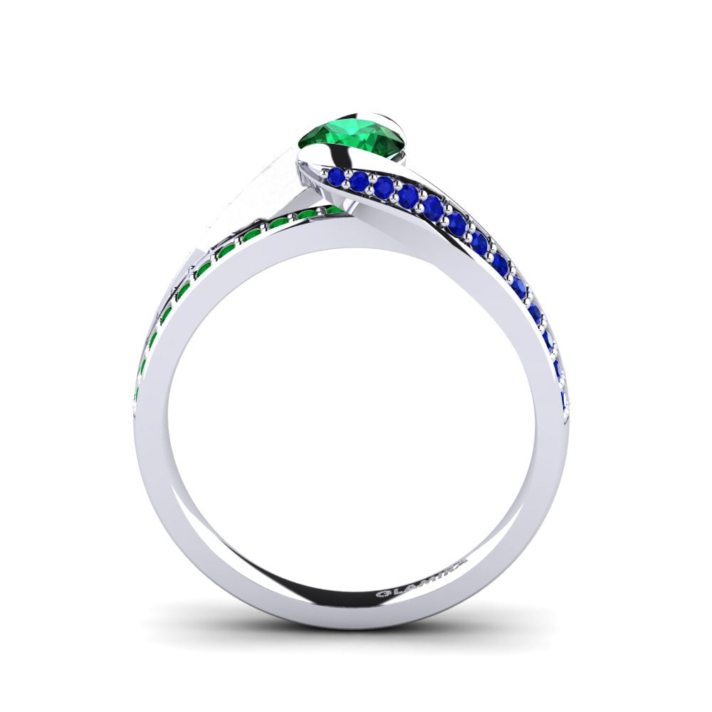 Emerald (Lab Created) Engagement Ring Clariss