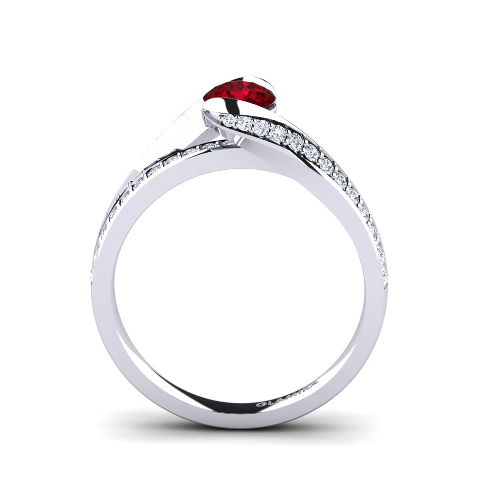 Red Zirconia Engagement Ring Clariss