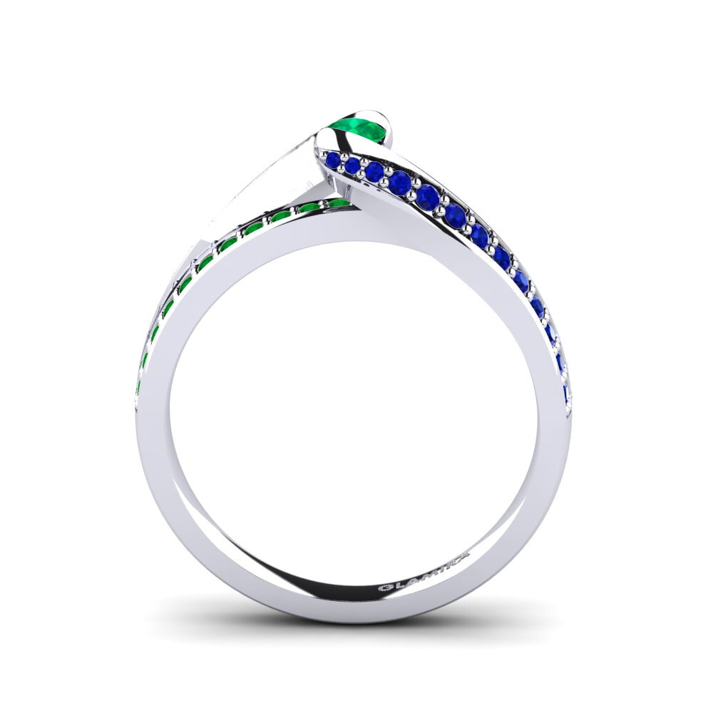 Emerald Engagement Ring Clariss 0.1 crt