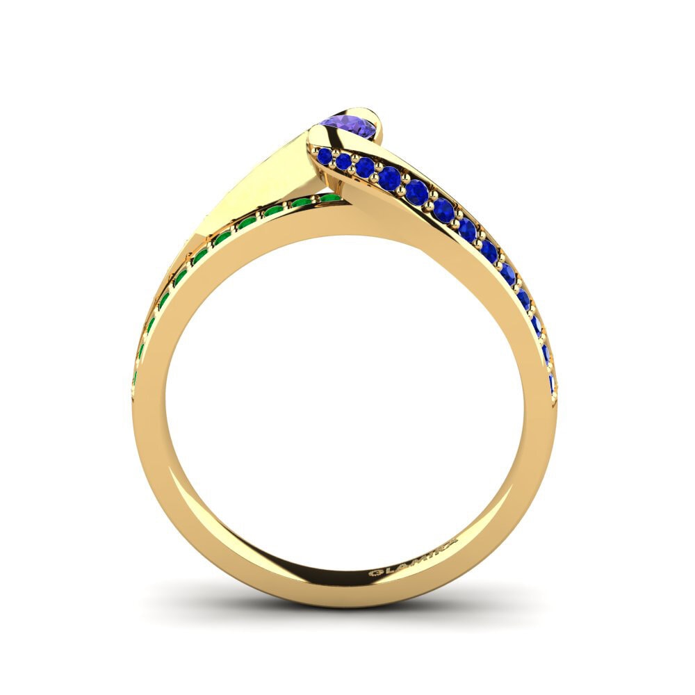 14ct Yellow Gold Tanzanite Engagement Ring Clariss 0.1 crt