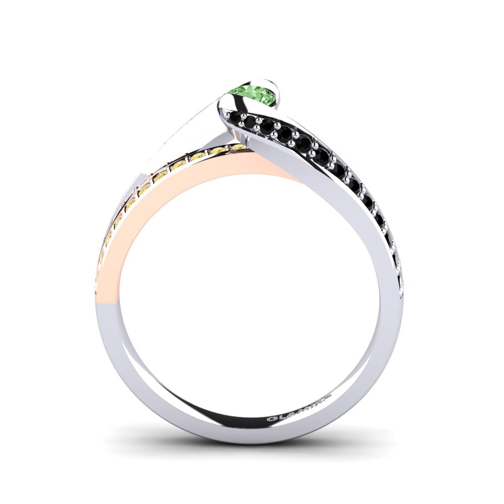 14K Wit & Rood Goud Verlovingsring Clariss 0.16 crt