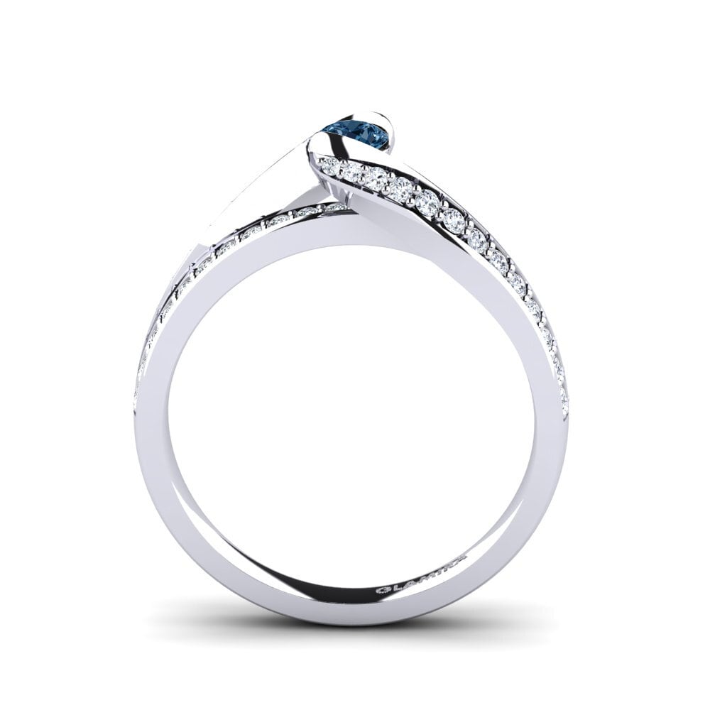Diamant Bleu Bague de fiançailles Clariss 0.16 crt