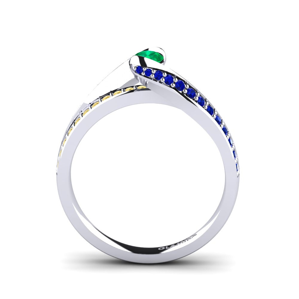 Emerald Engagement Ring Clariss 0.16 crt