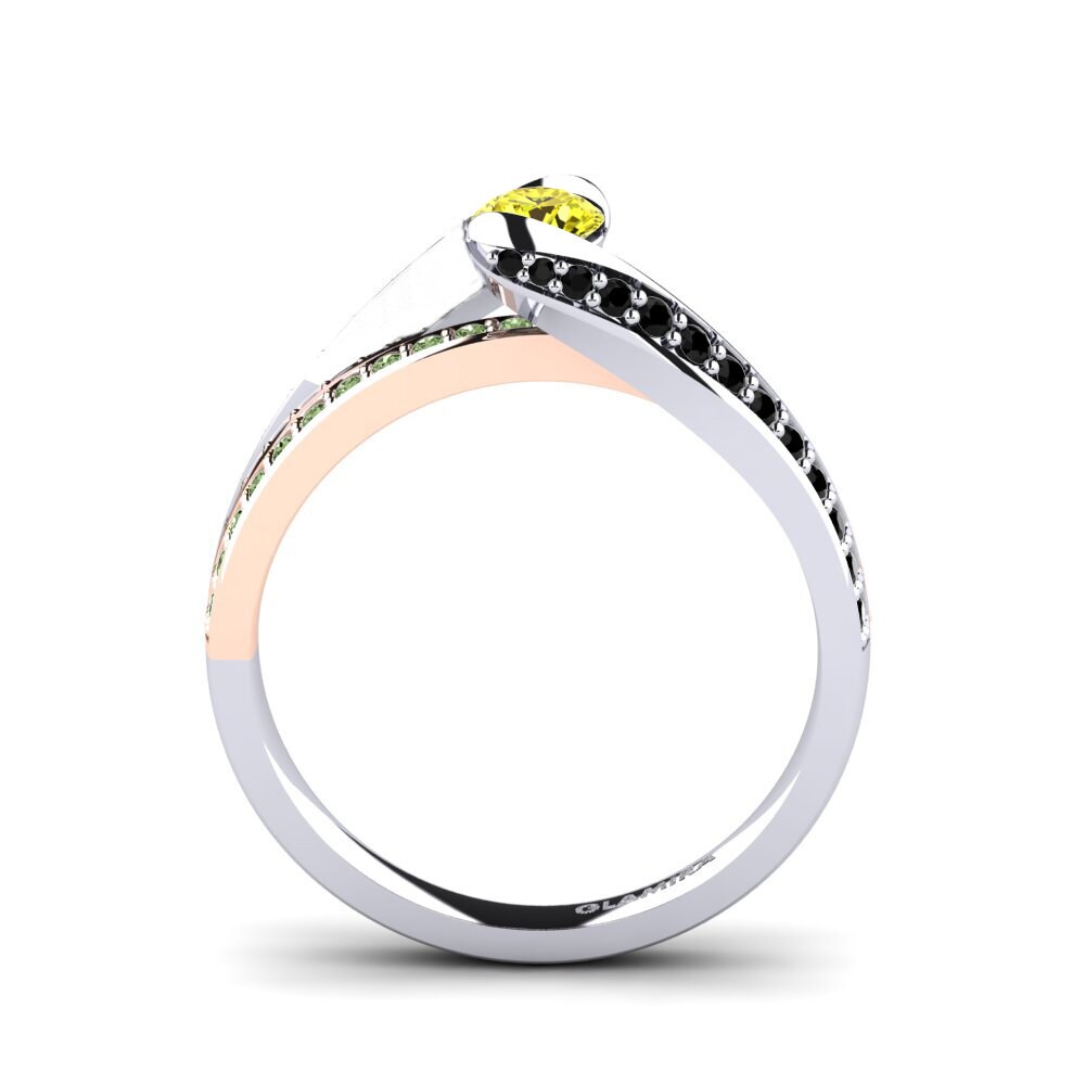 14K Wit & Rood Goud Verlovingsring Clariss 0.25 crt