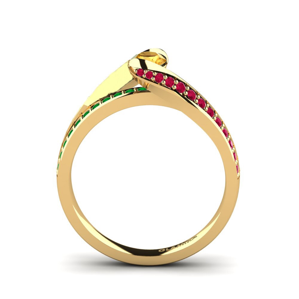 14ct Yellow Gold Citrine Engagement Ring Clariss 0.25 crt