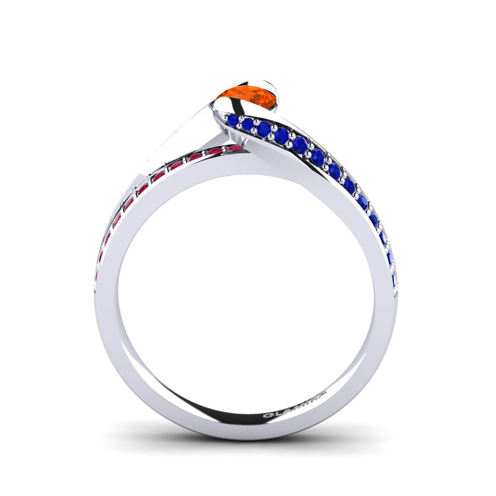 Fire Opal Engagement Ring Clariss 0.25 crt