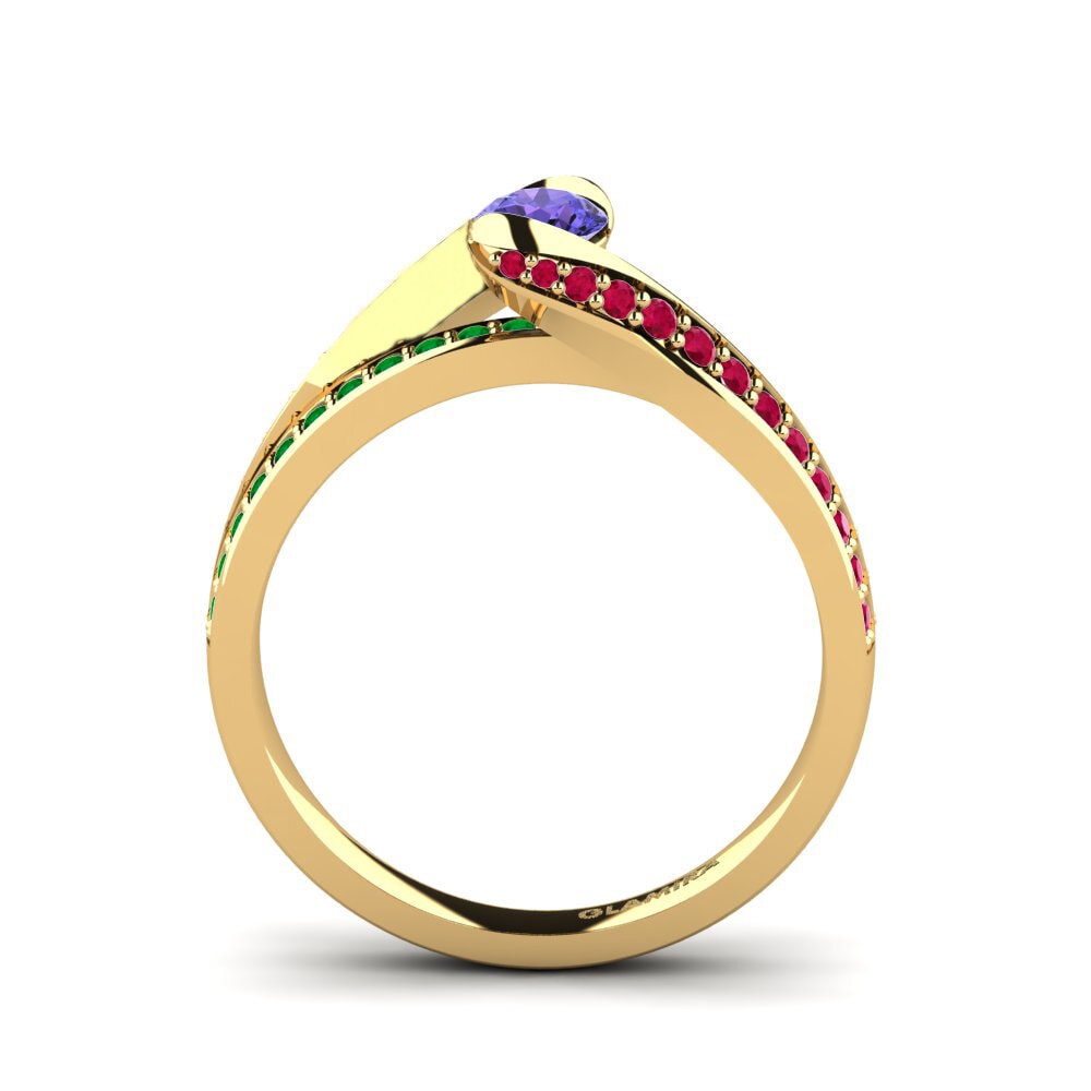 14ct Yellow Gold Tanzanite Engagement Ring Clariss 0.25 crt
