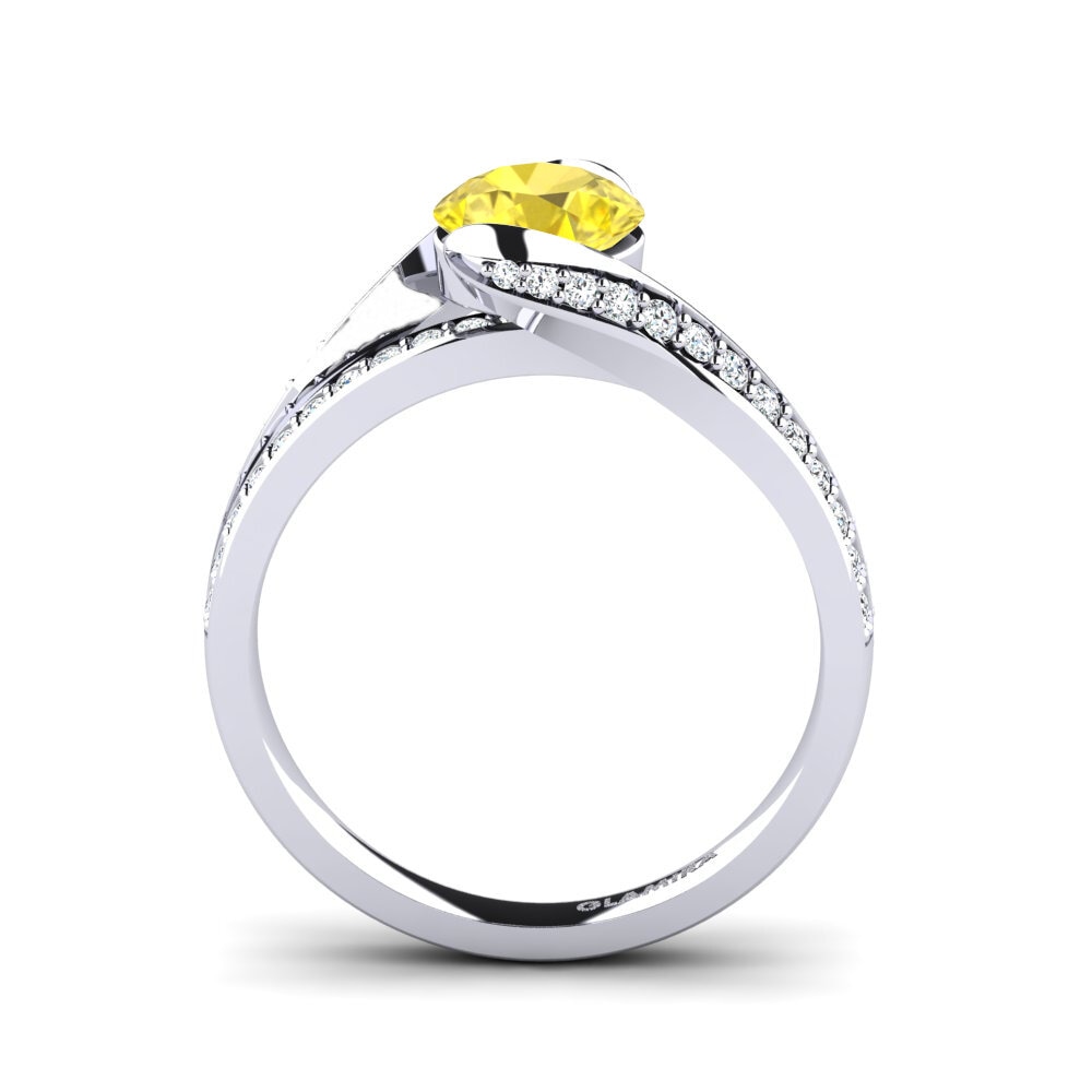 Yellow Sapphire Engagement Ring Clariss 1.0 crt