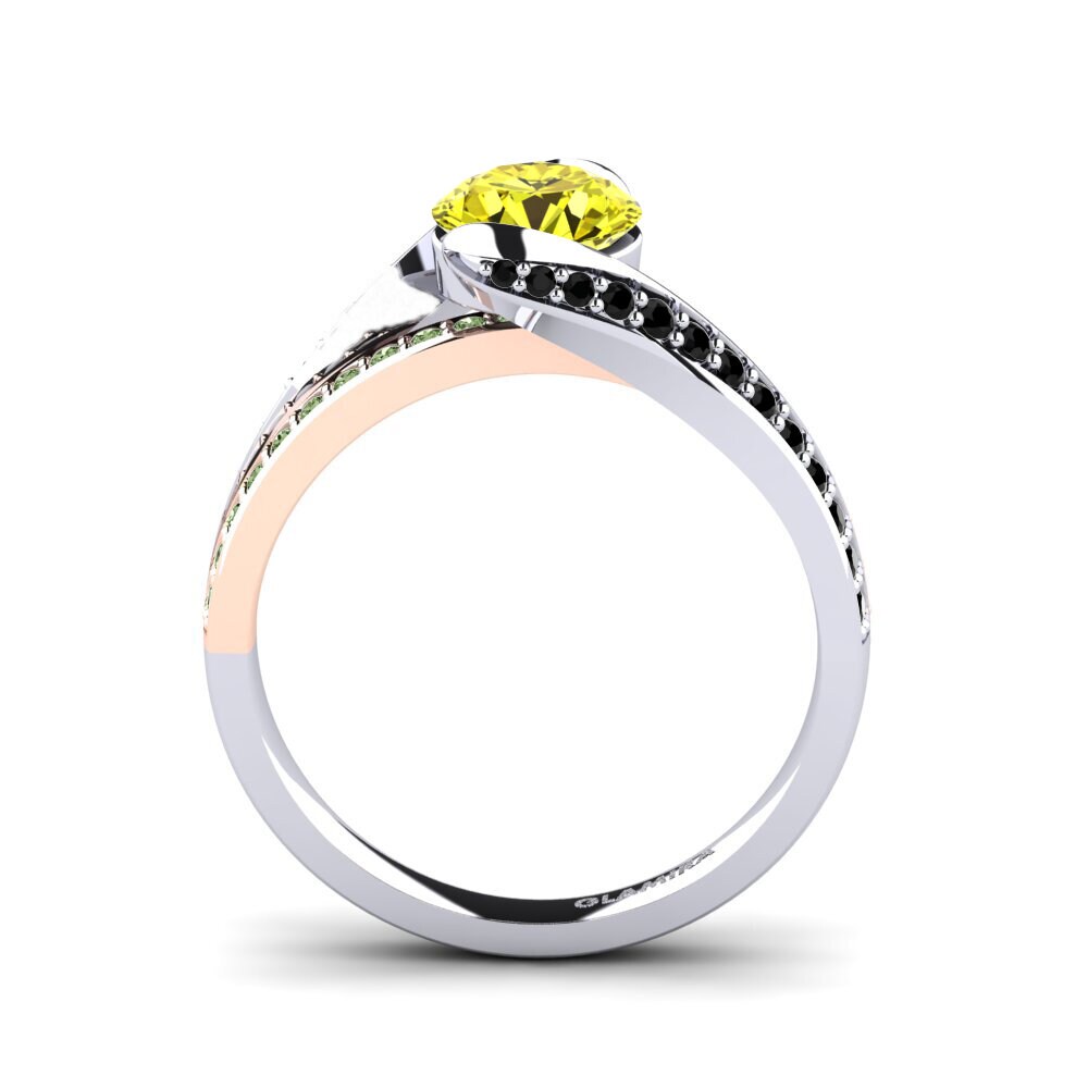 14K Wit & Rood Goud Verlovingsring Clariss 1.0 crt