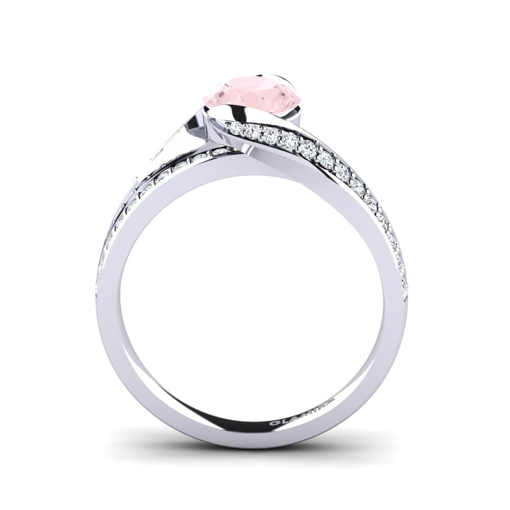 Rose Quartz Engagement Ring Clariss 1.0 crt