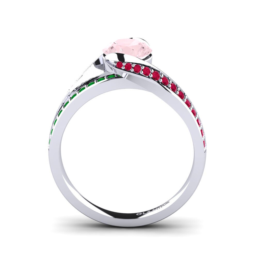 Rose Quartz Engagement Ring Clariss 1.0 crt