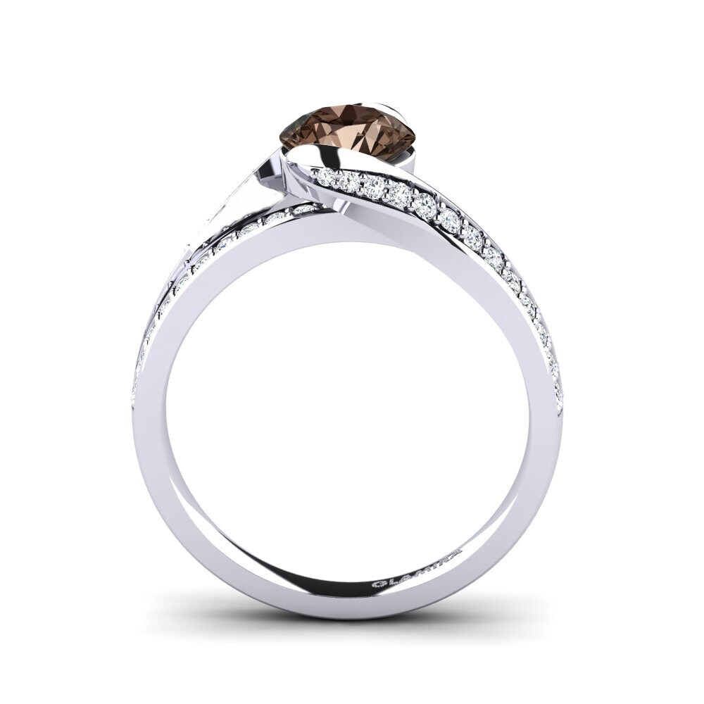 Smoky Quartz Engagement Ring Clariss 1.0 crt