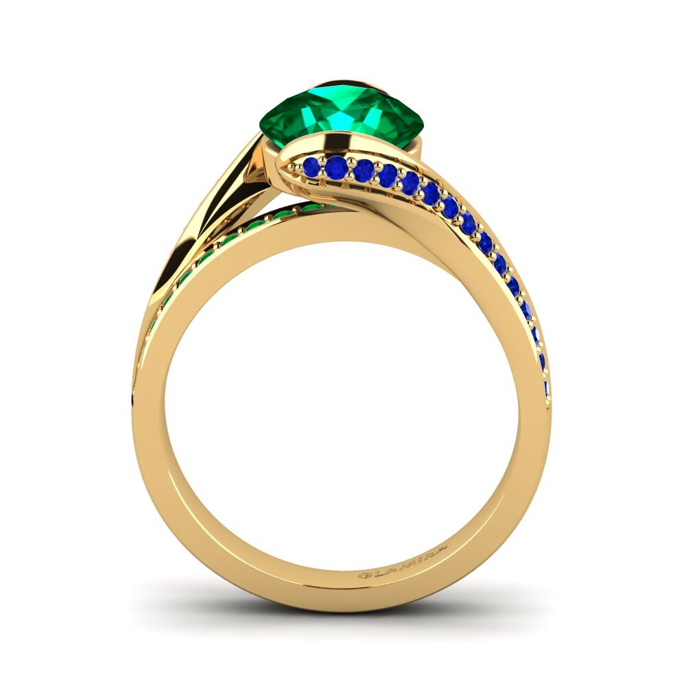 Emerald (Lab Created) Engagement Ring Clariss 2.0crt