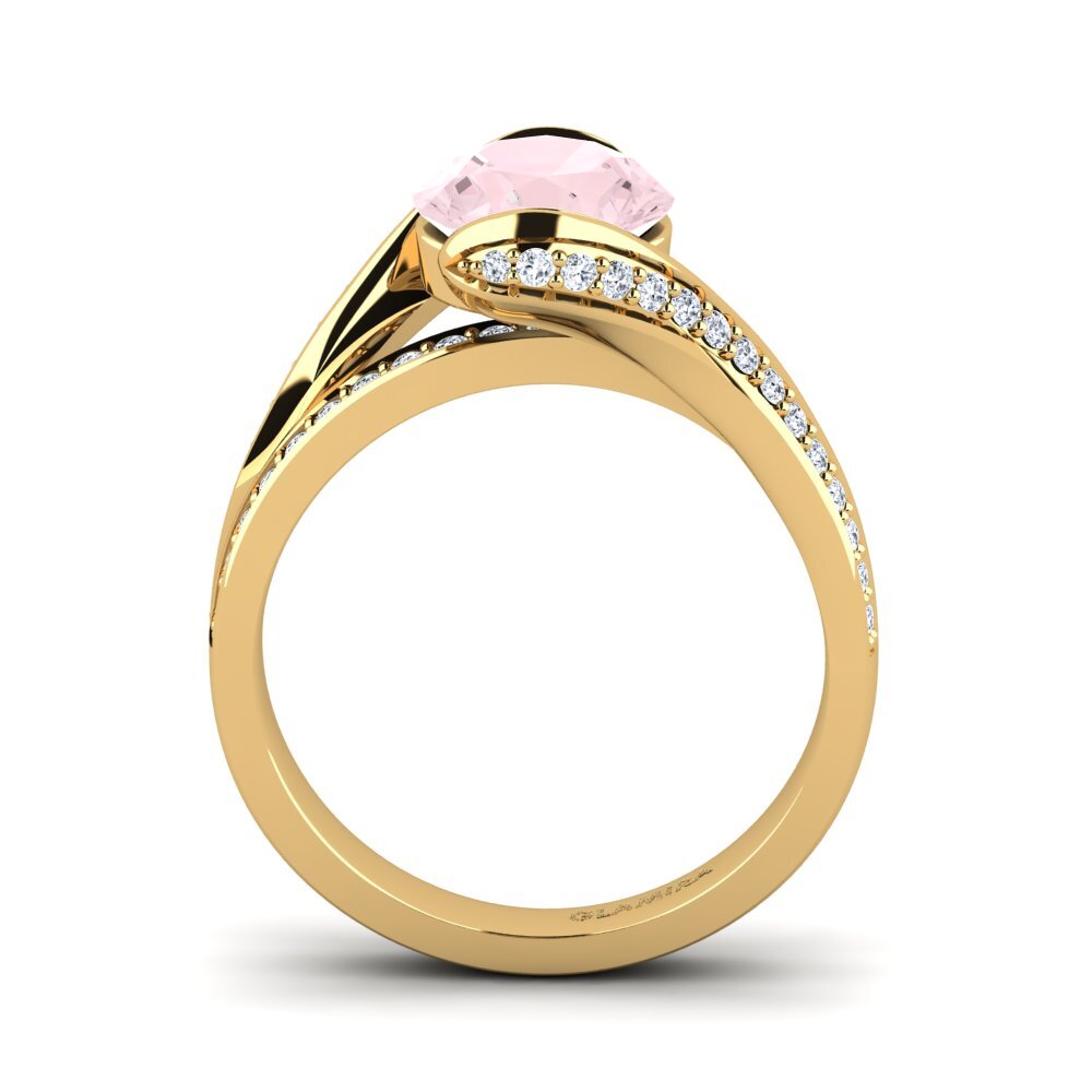 Rose Quartz Engagement Ring Clariss 2.0 crt
