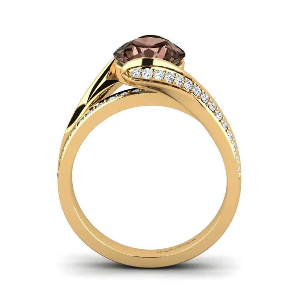 Smoky Quartz Engagement Ring Clariss 2.0 crt