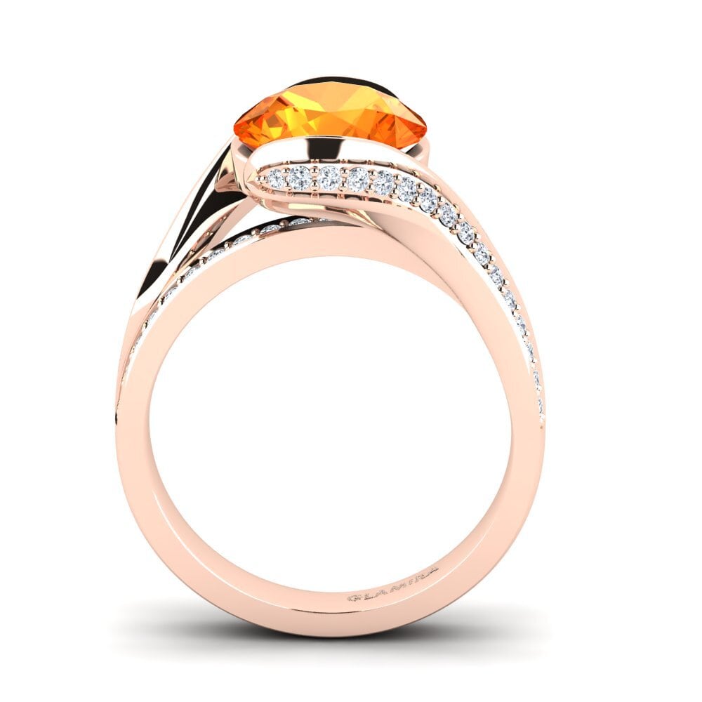 Zafiro Naranja Anillo de compromiso Clariss 3.0crt