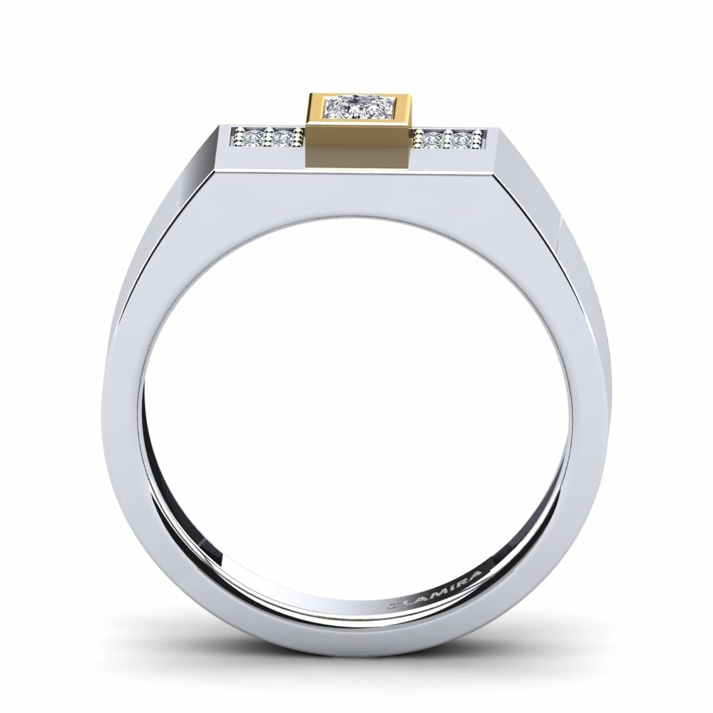 18ct White / Yellow Gold Men's Ring Cledwyn