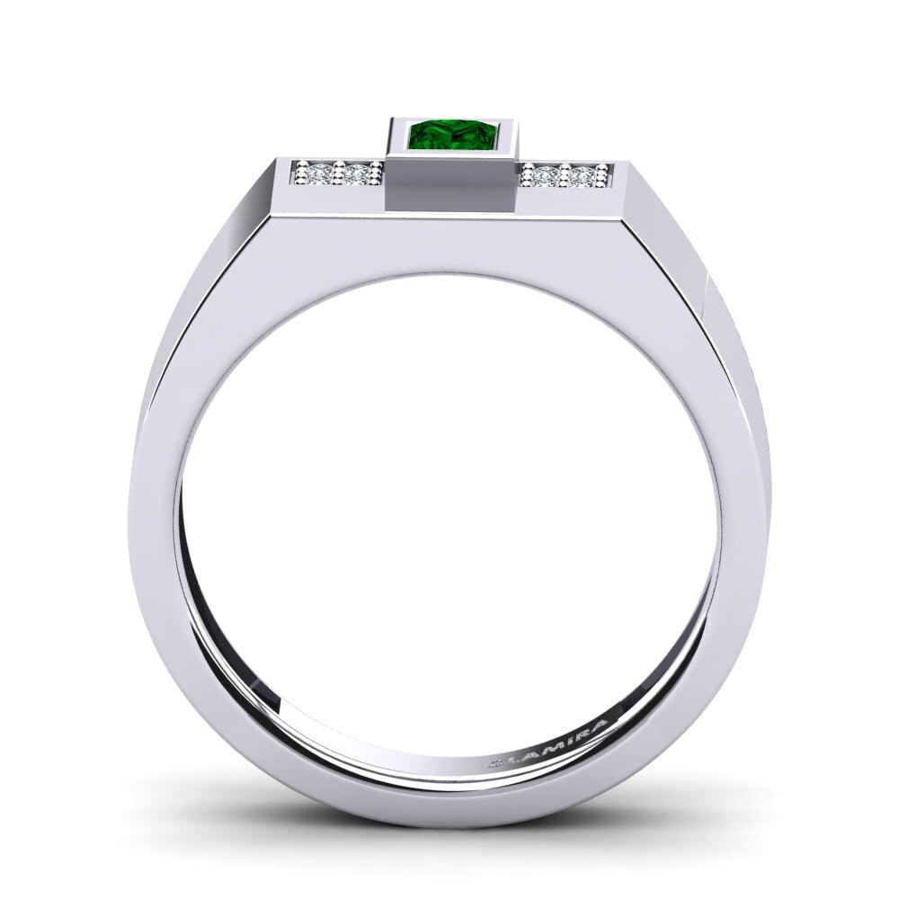 Green Zirconia Men's Ring Cledwyn