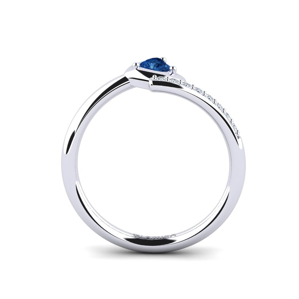 Zircone Blu Scuro Anello Clinkstone