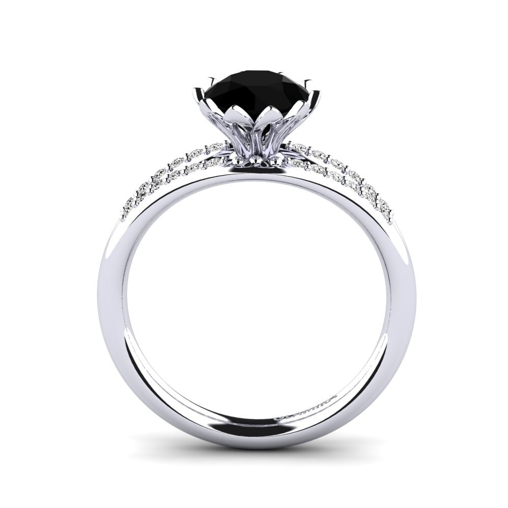 Ónix Negro Anillo de Mujer Clom