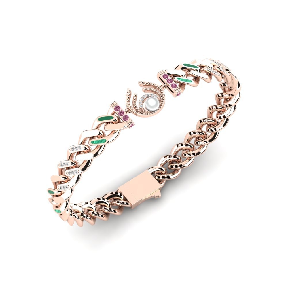 Rotgold 585 Rhodolit-Granat Damen armband Collaris