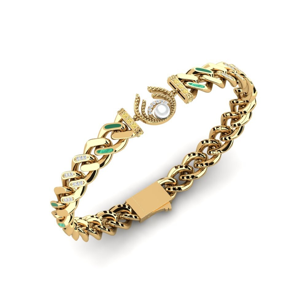 14ct Yellow Gold Yellow Diamond Women's Bracelet Collaris