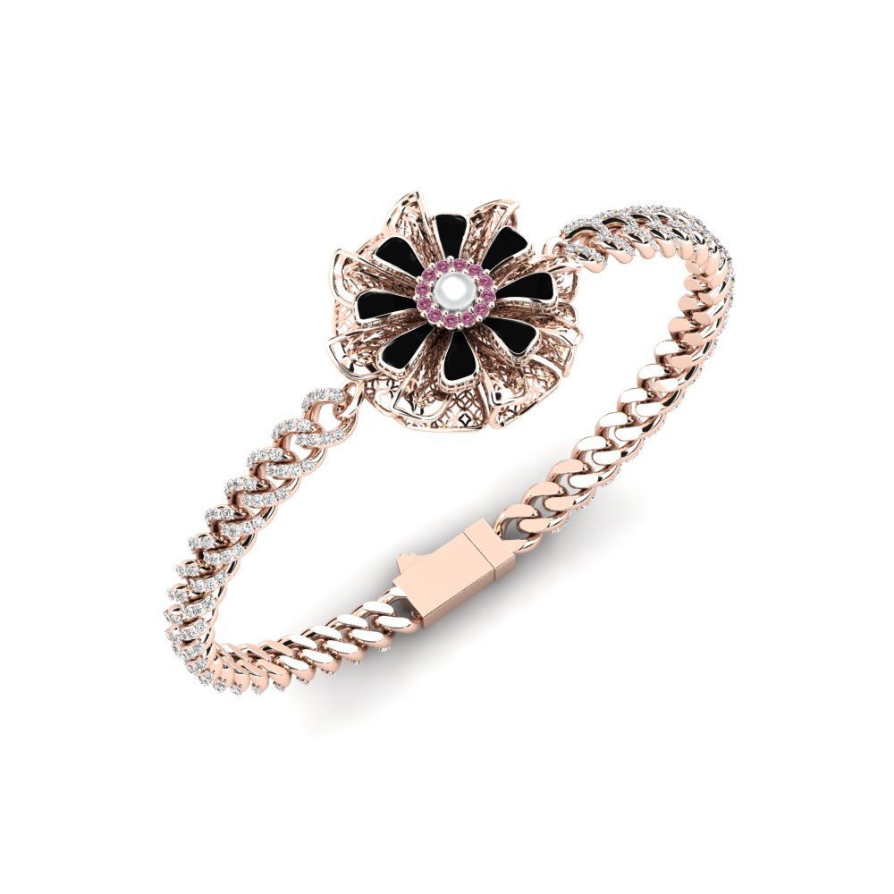 Rotgold 585 Rhodolit-Granat Damen armband Colpako