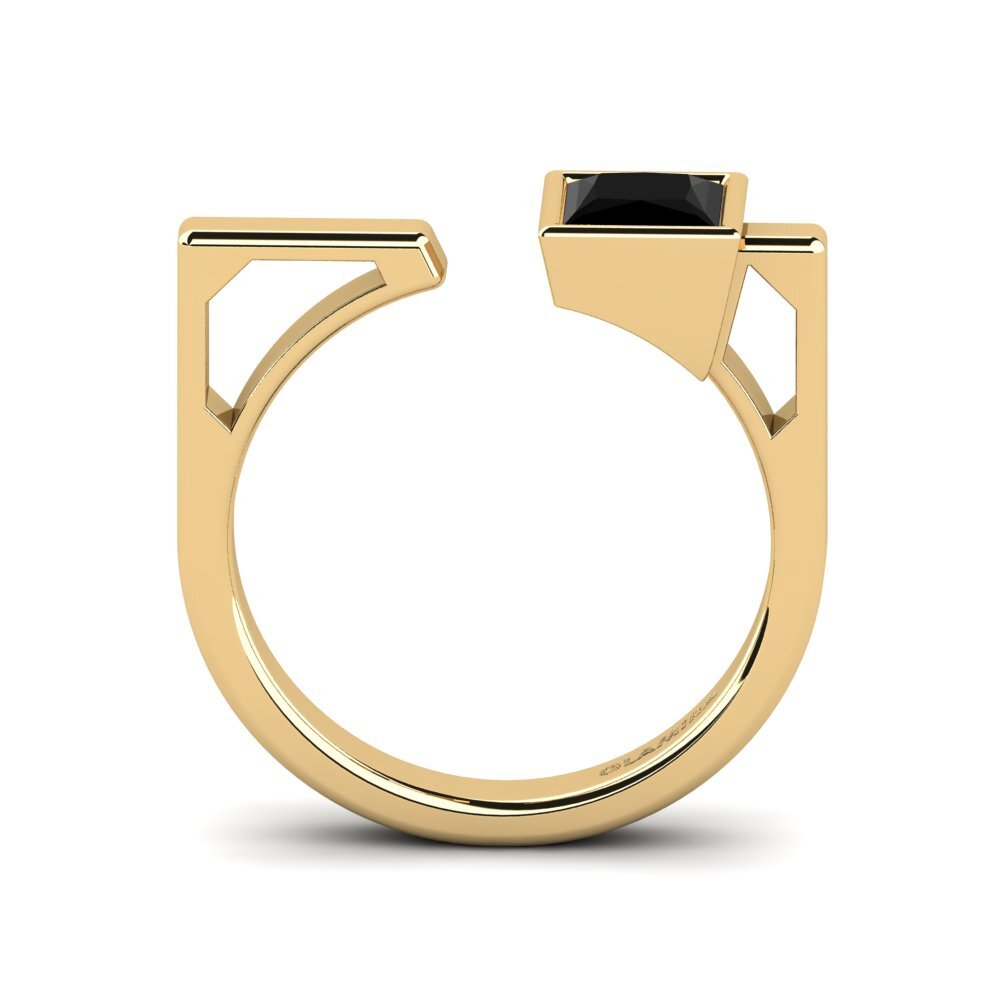 Zafiro negro Anillo Comaki