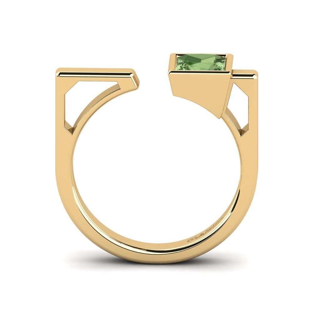 Princesa Zafiro Verde Anillo Comaki