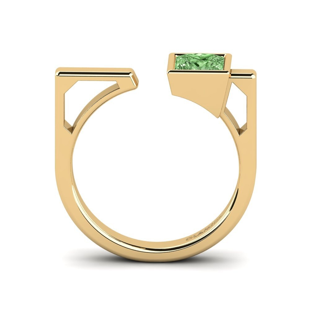 Diamante Verde Anillo Comaki