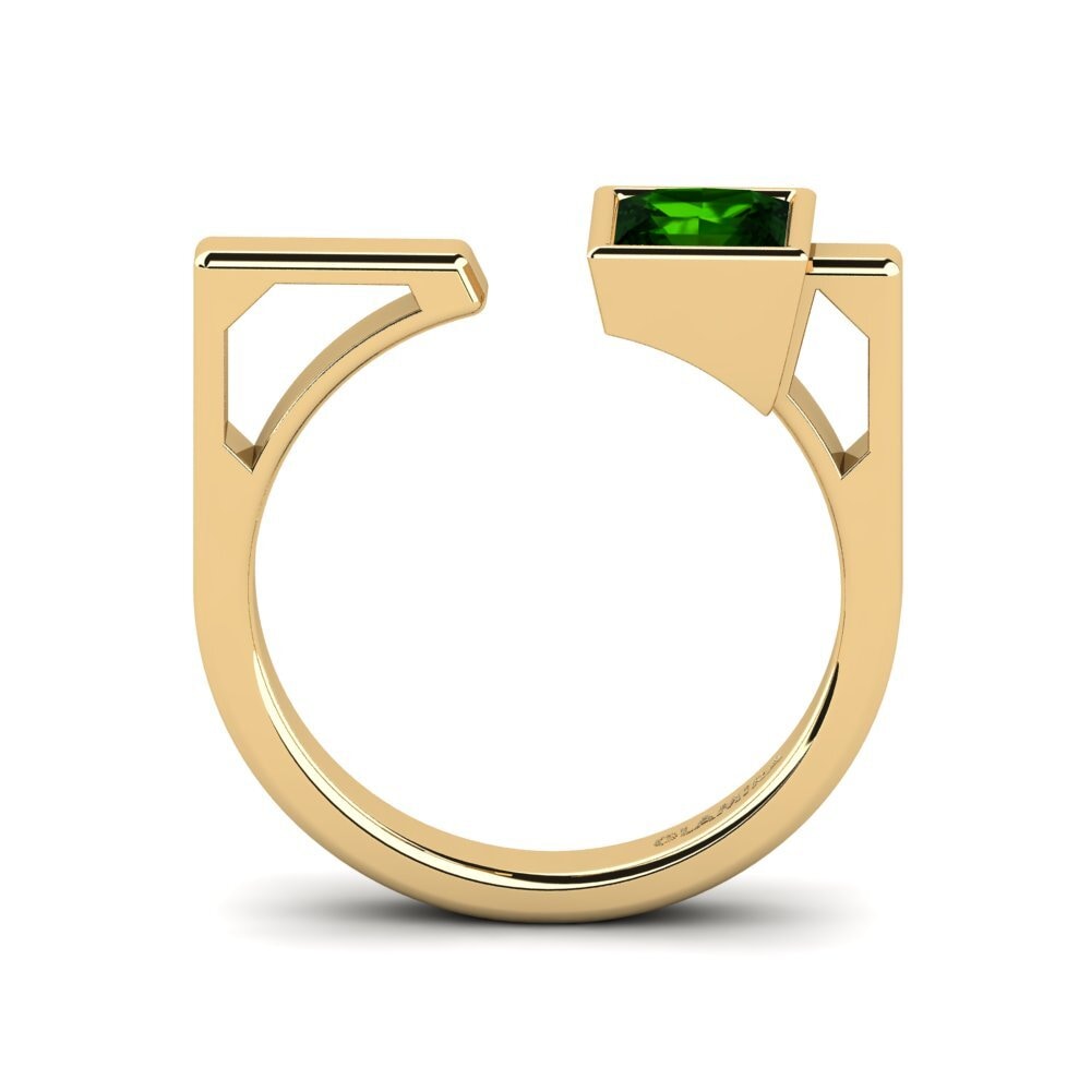Turmalina verde Anillo Comaki