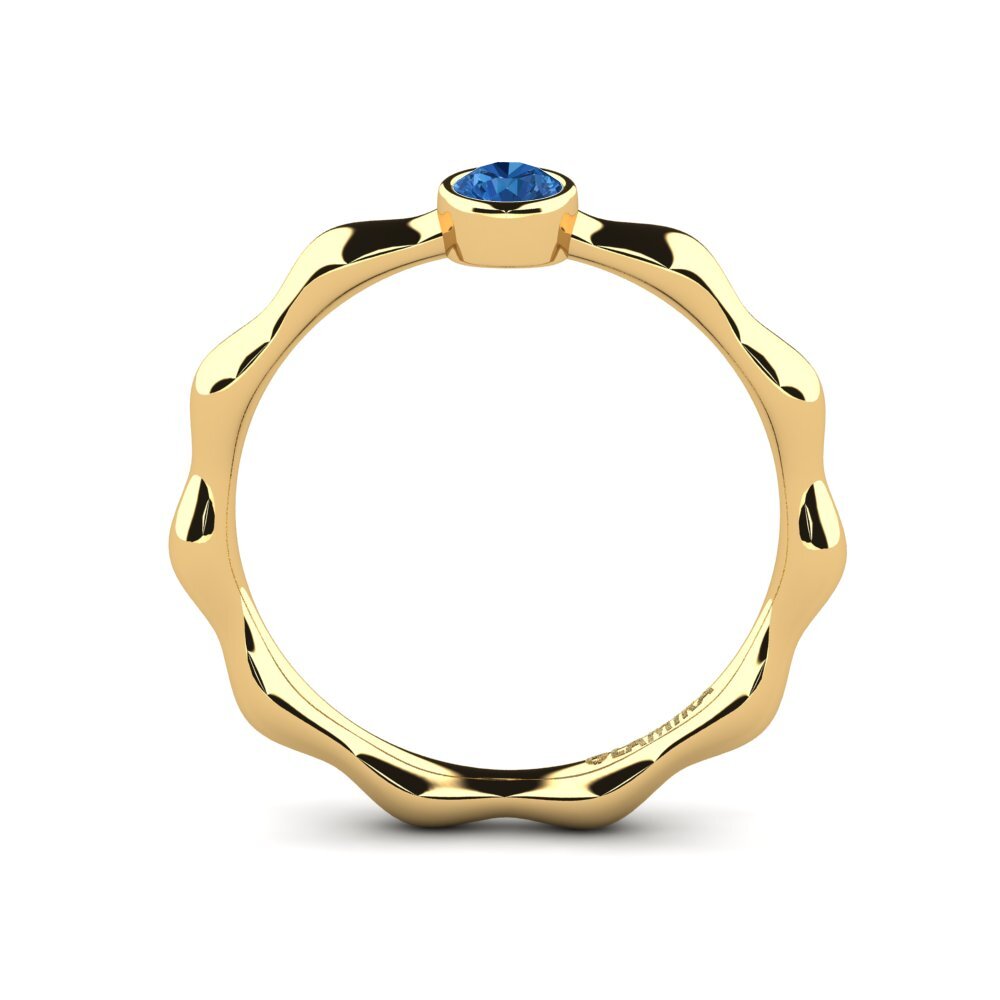 Dark Blue Zirconia Women's Ring Comfort