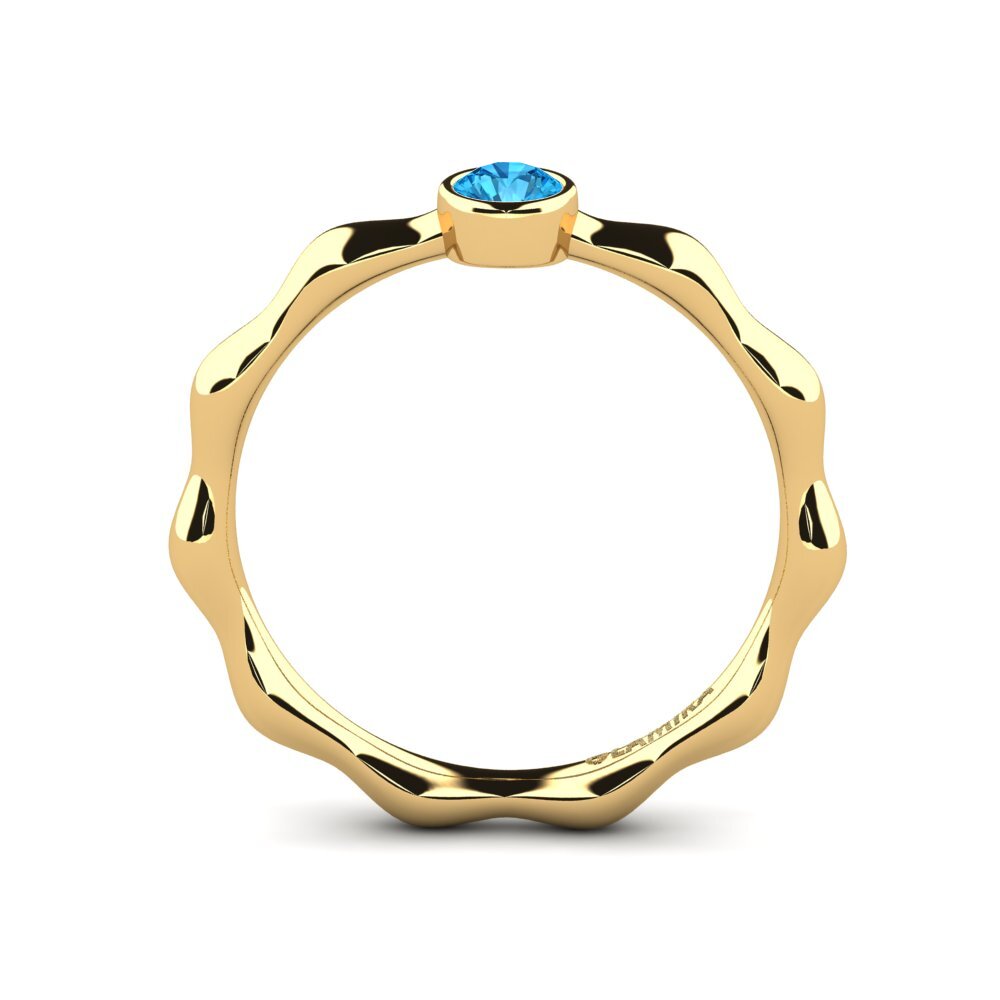 Blue Topaz Women's Ring Comfort