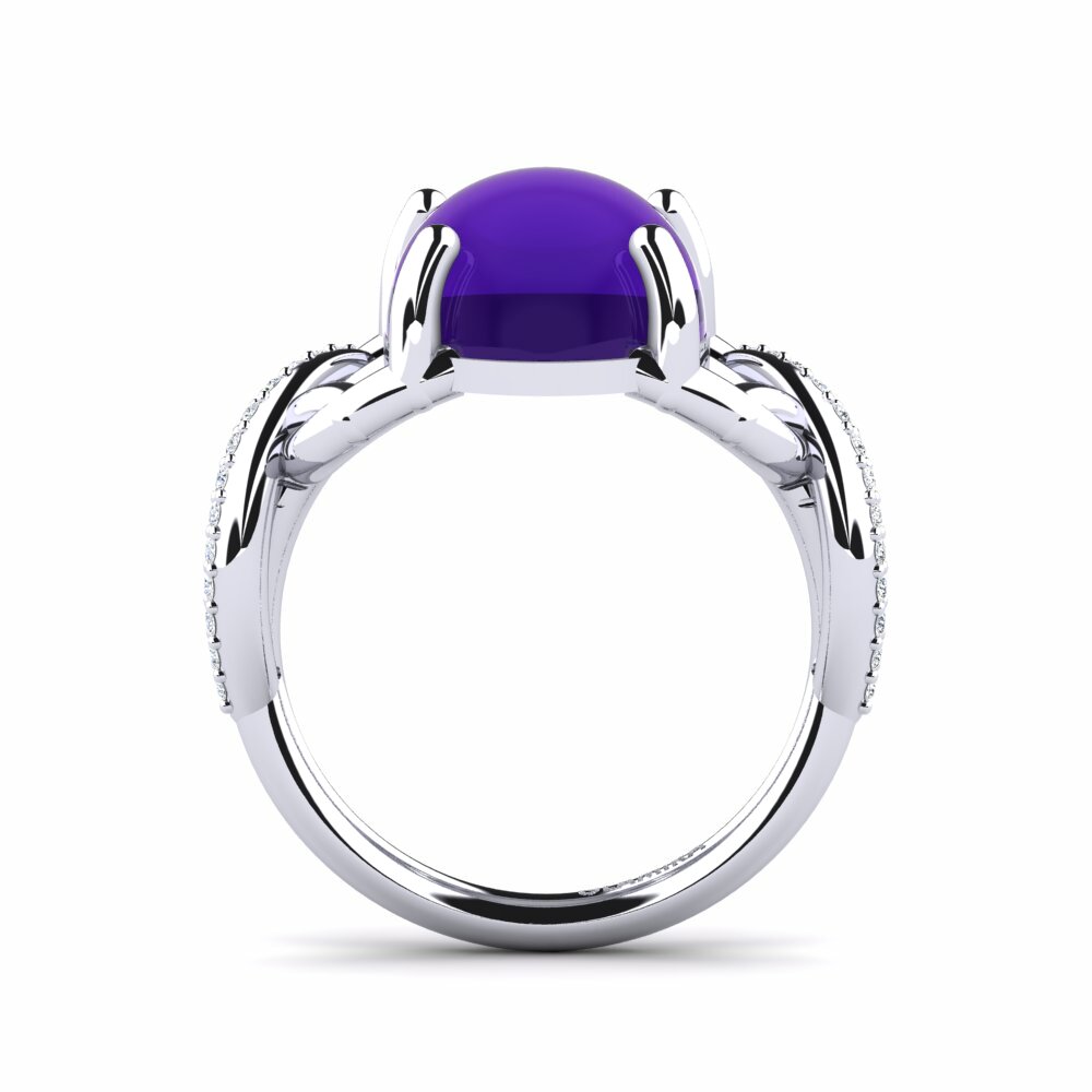 Améthyste Cabochon Bague Conettia