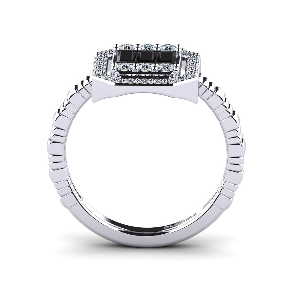 Black Diamond Engagement Ring Confront