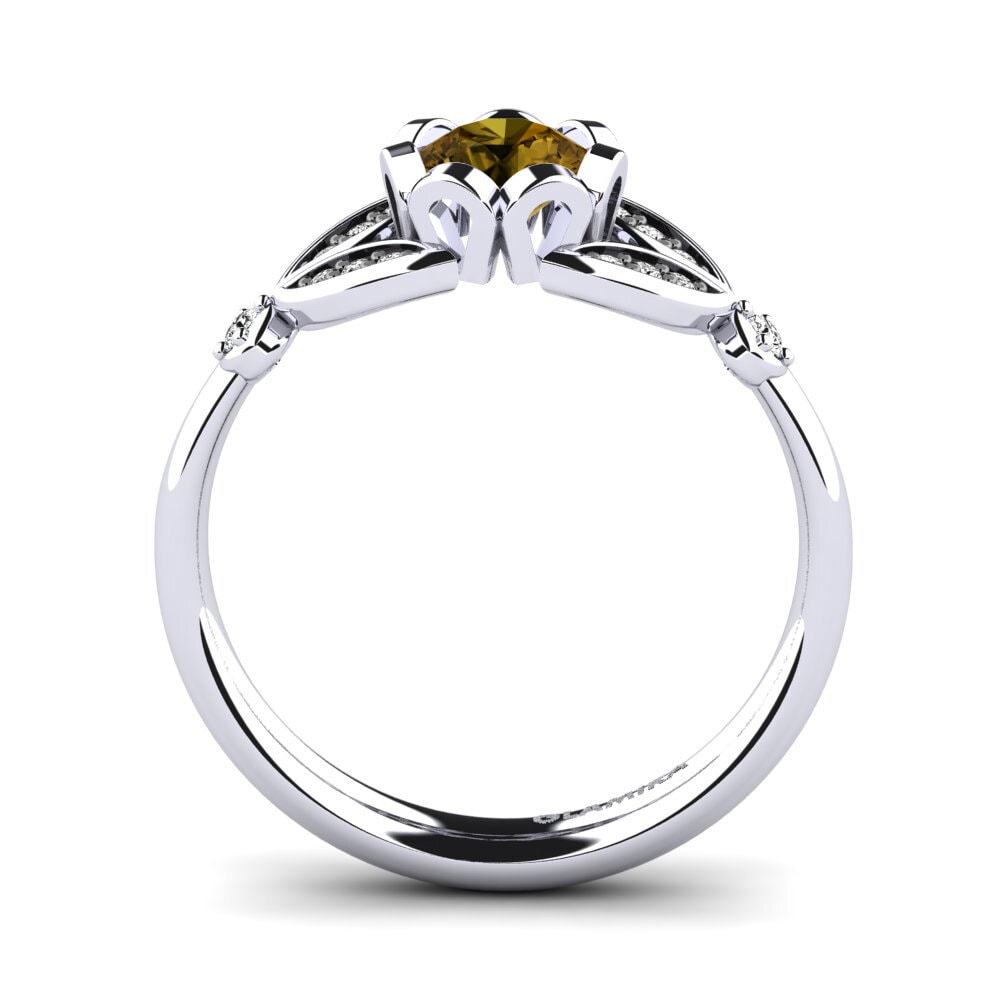 Circón Marrón Anillo de compromiso Coralee