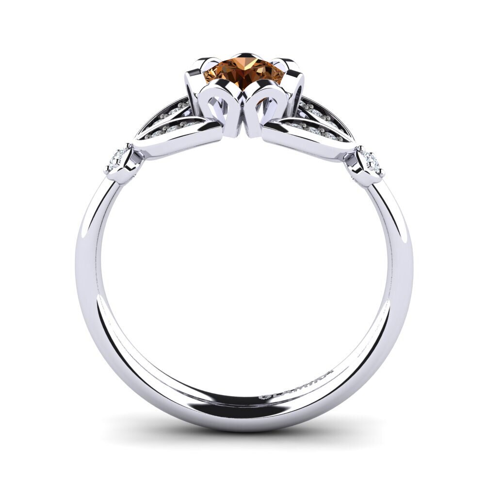 Brown Diamond Engagement Ring Coralee