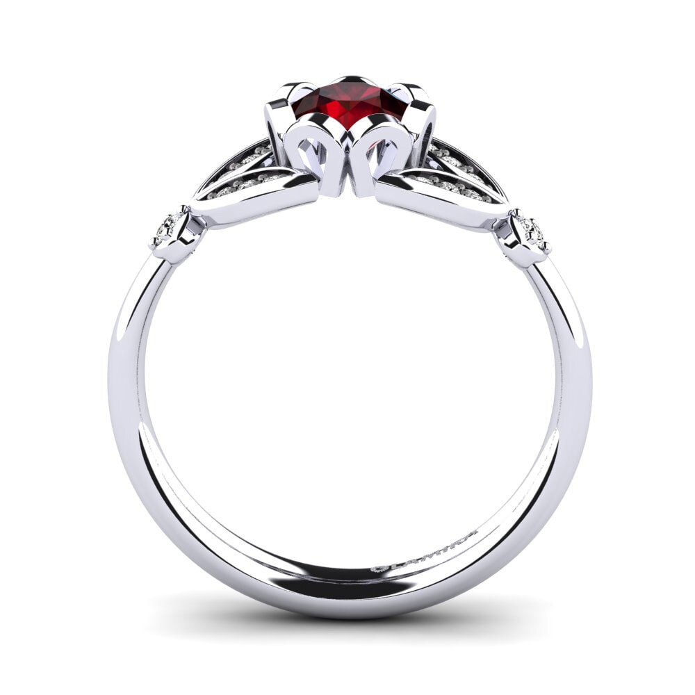 Granate Anillo de compromiso Coralee