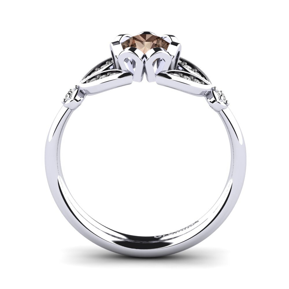 Smoky Quartz Engagement Ring Coralee