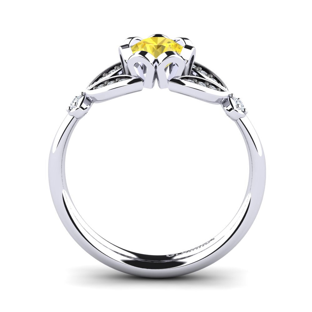 Yellow Sapphire Engagement Ring Coralee