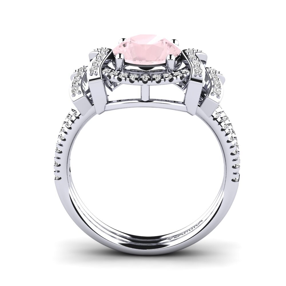 Cuarzo rosa Anillo de compromiso Coralie