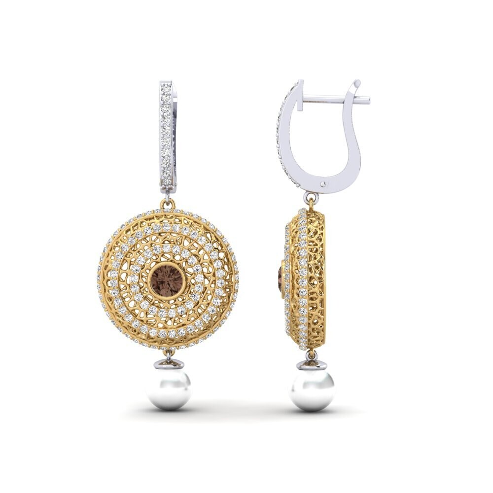 Rook Kwarts Dames Oorbellen Cordagel