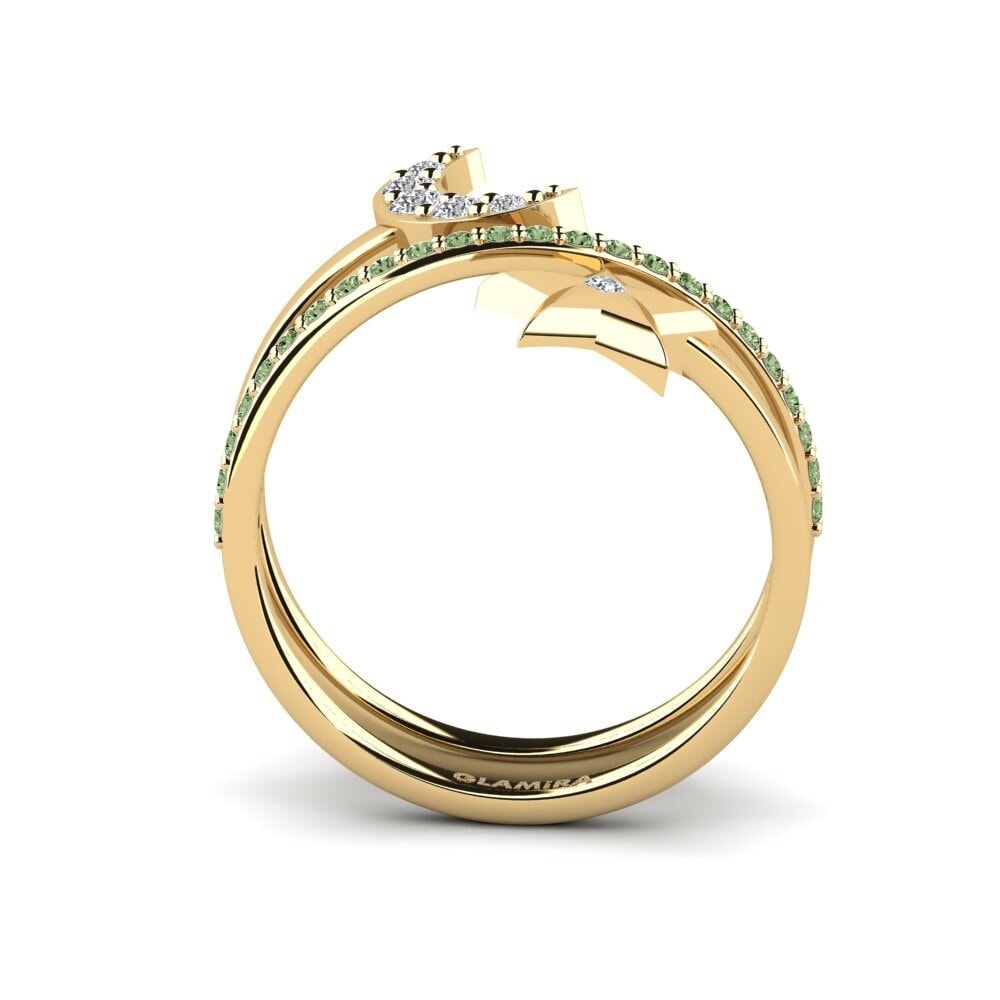Diamante Verde Anel Corinthes